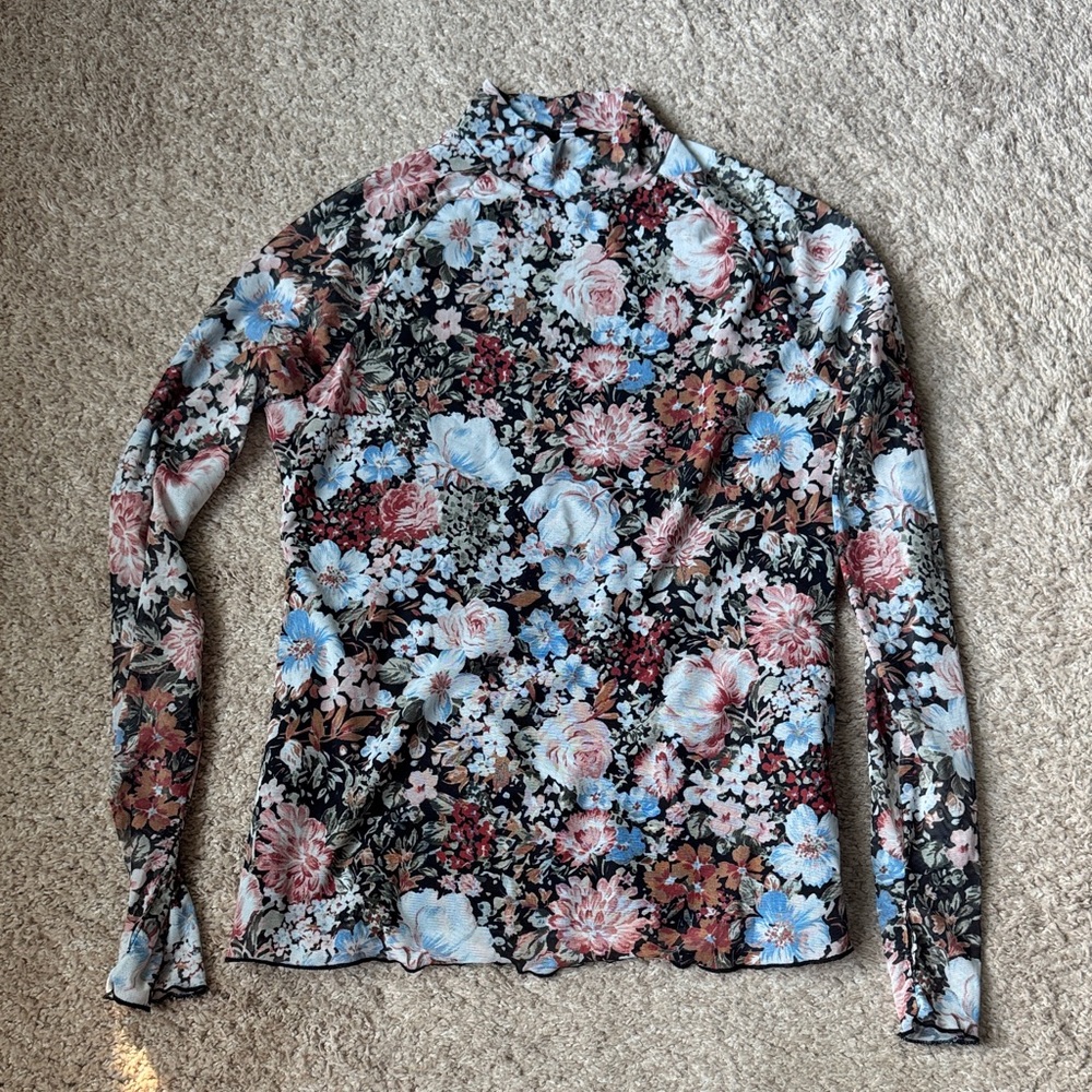 Floral Long Sleeve Women's Top